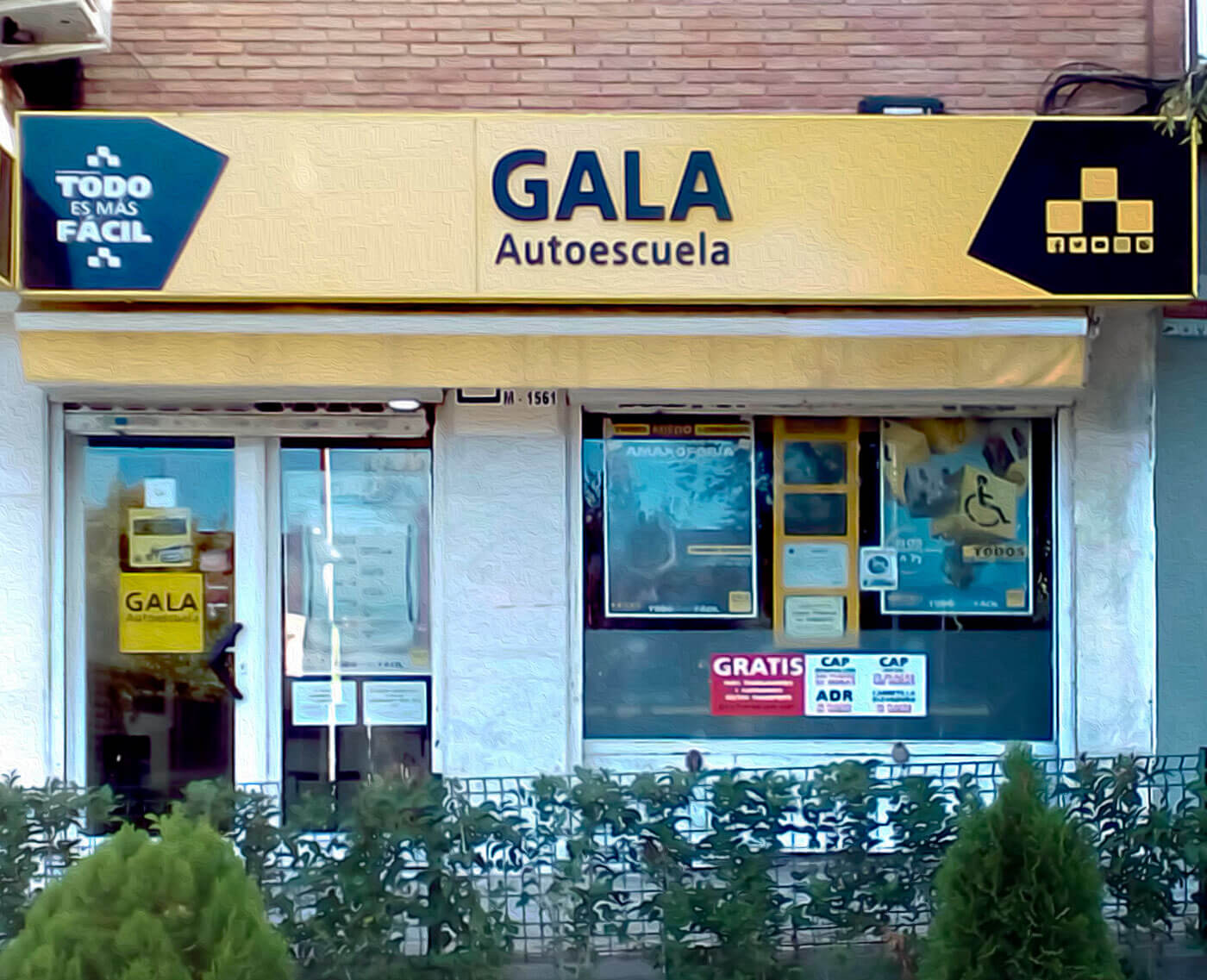 Fachada-Vinateros-Autoescuela-Gala Fachada-Vinateros-Autoescuela-Gala