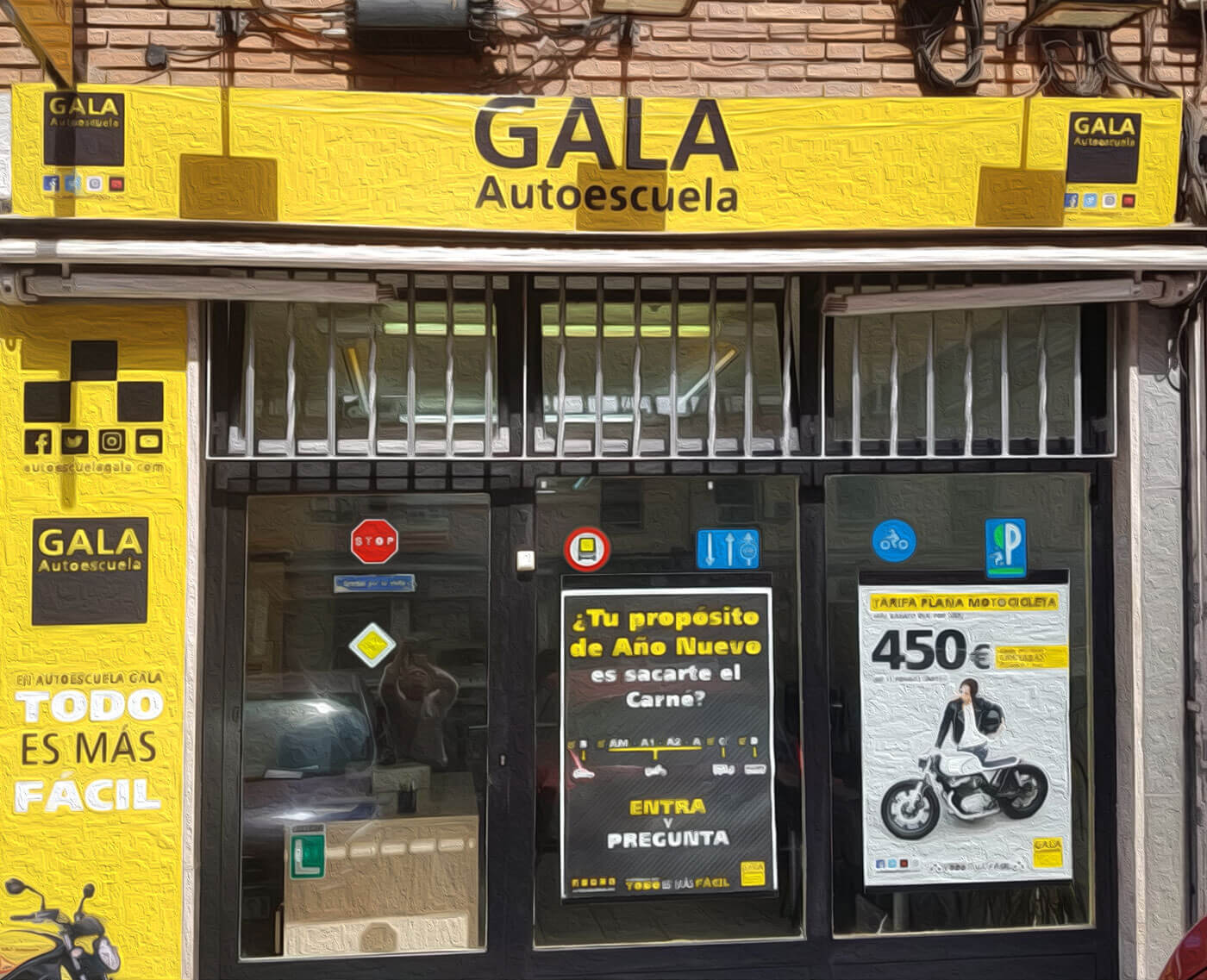 Fachada-Marques-Vadillo-Autoescuela-Gala Fachada-Marques-Vadillo-Autoescuela-Gala