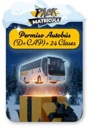 Pack Matrícula Carnet de Autobús D + CAP + 24 Clases Prácticas