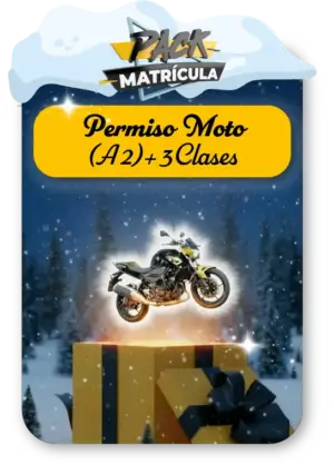Pack Matrícula Carnet A2 + 3 Clases de Maniobras