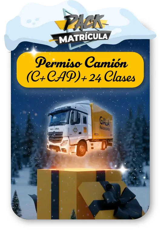 Pack Matrícula Carnet de Camión C + CAP + 24 Clases Prácticas