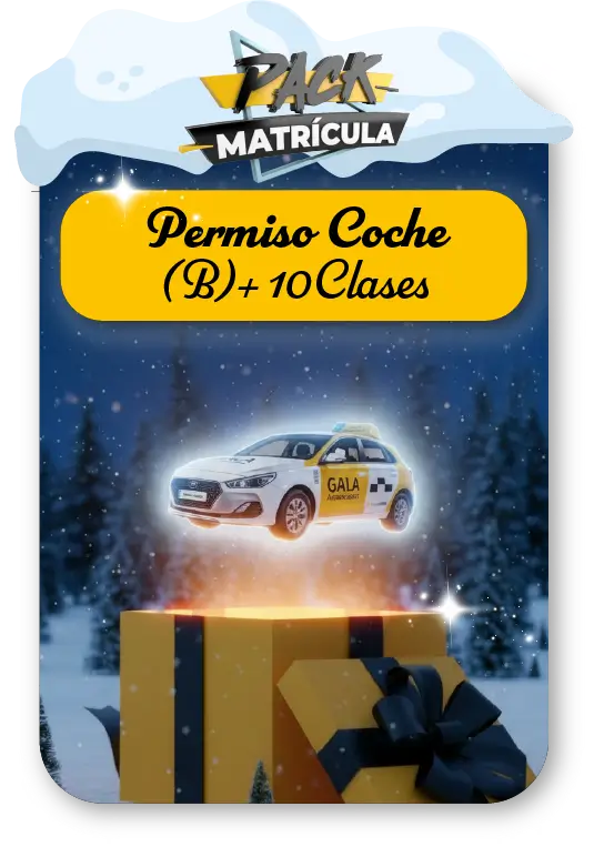 Pack Matrícula Carnet de Coche B Manual + 10 Clases Prácticas