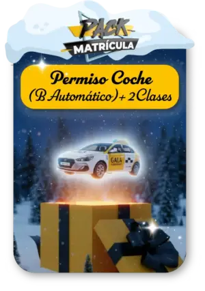 Pack Matrícula Carnet de Coche B Automático + 2 Clases Prácticas