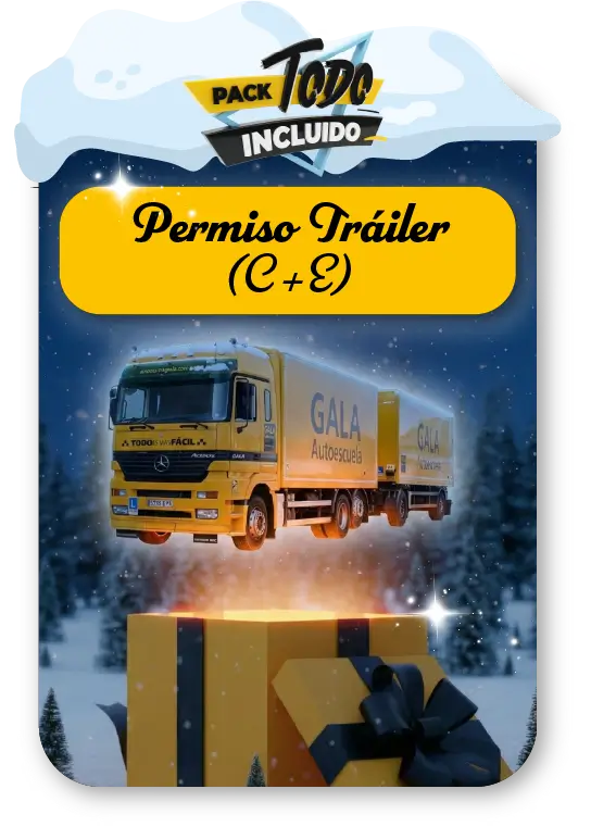 Pack Todo Incluido Carnet de Camión C + E de Tráiler
