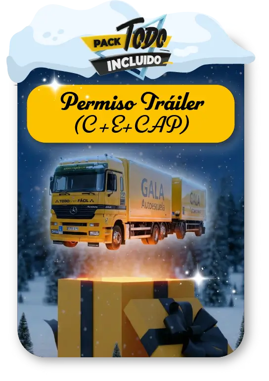 Pack Todo Incluido Carnet de Camión C + E de Tráiler + CAP