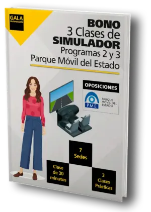 Bono 3 Clases Simulador Coche Programa 2 y 3 Parque Móvil del Estado