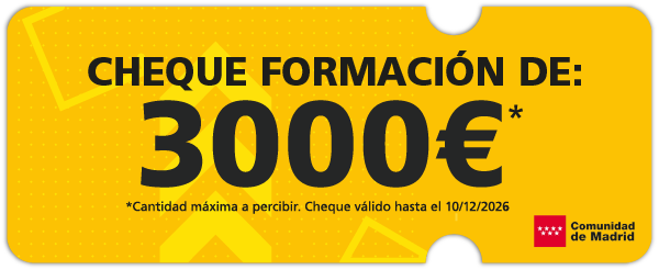 Cheque Formación de la Comunidad de Madrid